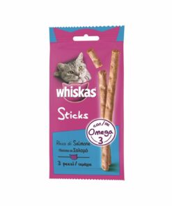 Prova i deliziosi Whiskas® catsticks realizzati con l’80% di pesce ai quali il tuo gatto non potrà resistere.