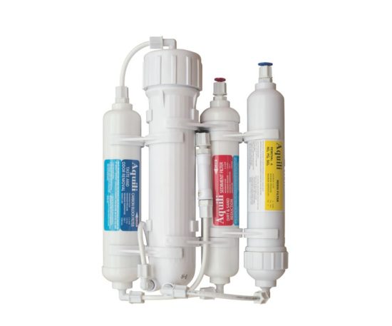 Aquili impianto ad osmosi in-line a 4 stadi 190 litri al giorno più filtro anti NO3 PO4 SiO2.