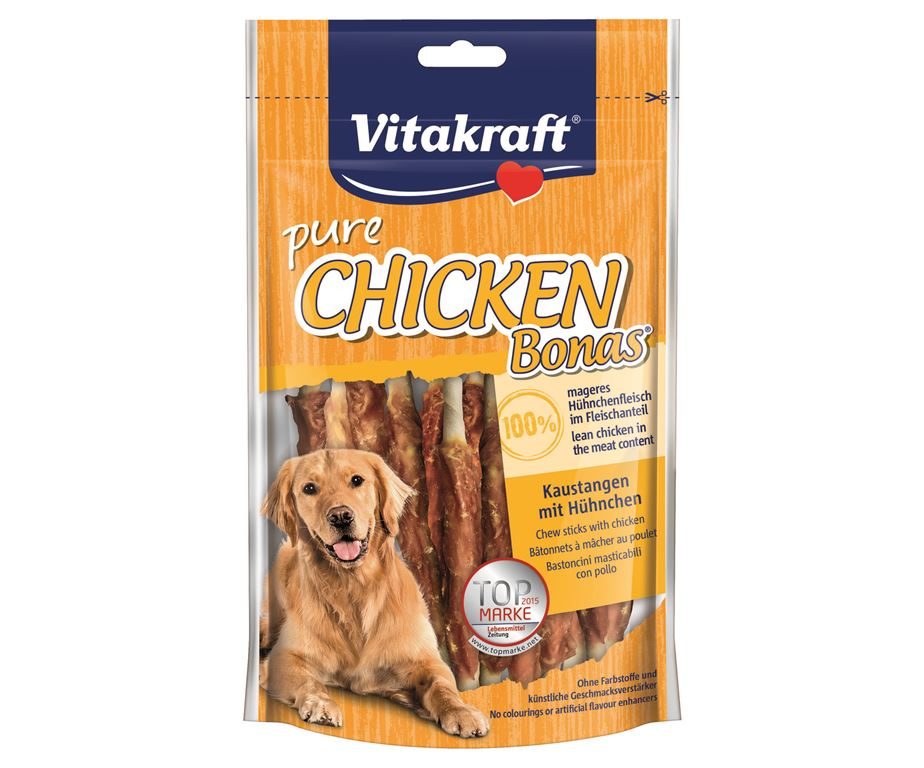 Chicken bonas® bastoncini da masticare con pollo senza cereali.