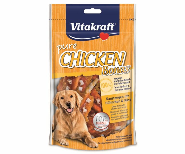Chicken bonas® bastoncini da masticare con pollo & formaggio senza cereali.