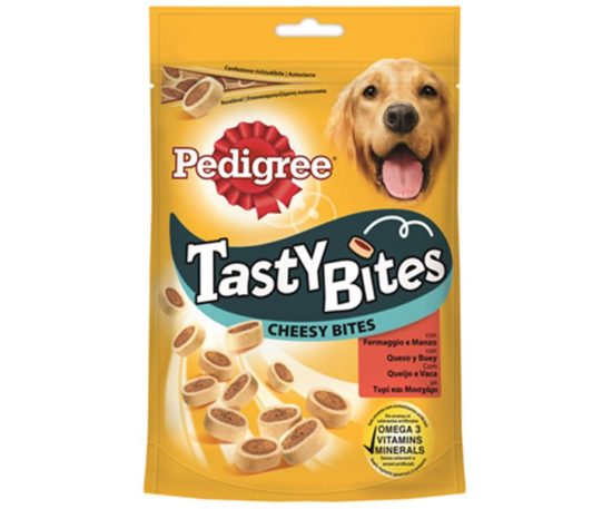 I cani amano essere ricompensati - Pedigree ® Tasty Bites sono una gamma di stuzzicanti e gustosi snack disponibili in diverse forme e varietà. Perfetti per bocche grandi e piccole