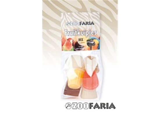 ZooFaria Mix di frutta in sei gusti. Una vera prelibatezza per tutti i pappagalli. Un modo speciale per premiare il vostro pappagallo!