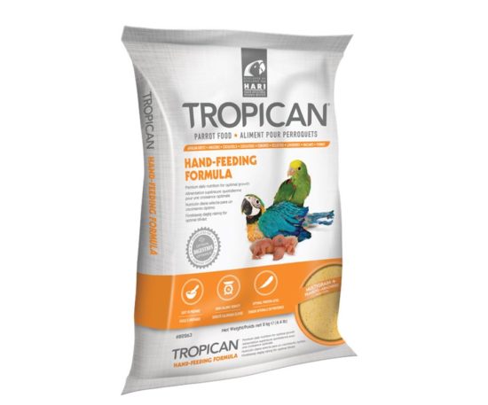 Tropican Hand-Feeding Formula fornisce una corretta alimentazione quotidiana per tutto lo svezzamento che è un periodo critico della vita di un pappagallo.