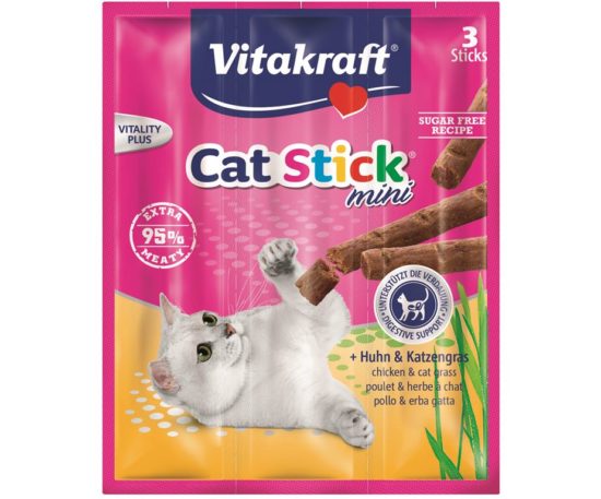Cat stick sono i gustosi bastoncini con tanta carne che fanno impazzire tutti i gatti.