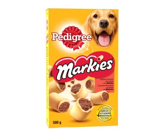 I cani amano giocare - markies sono dei deliziosi biscotti con un gustoso ripieno con carne. Grazie alla sua forma speciale