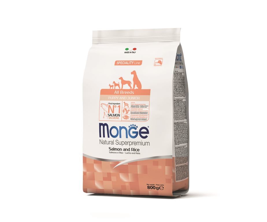 Monge all breeds puppy salmone/riso 800 g.