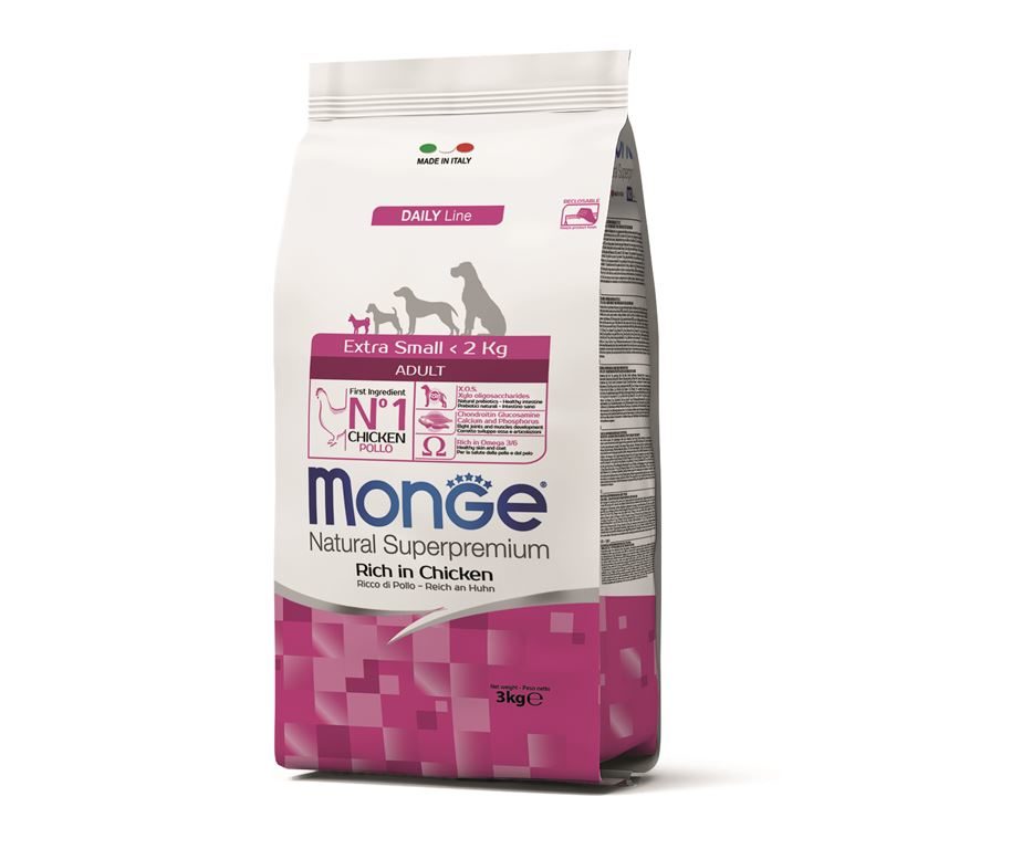 Monge extra small adult 3 kg.