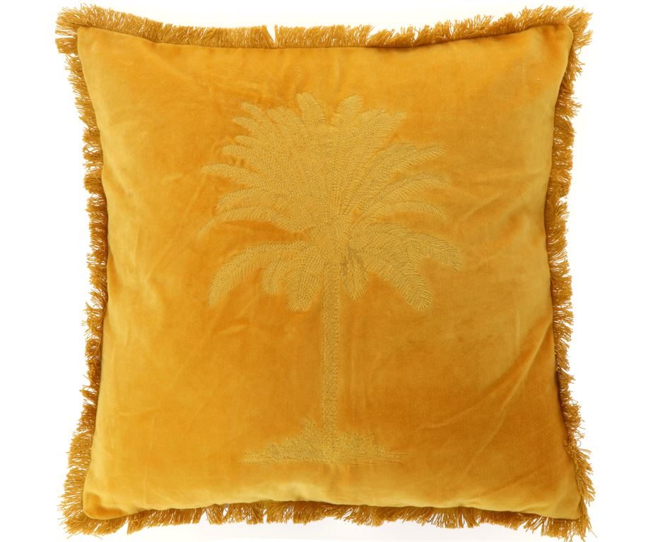 Cuscino palm cm 45x45 giallo tenue.