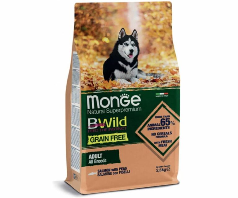 Monge Dog Bwild All Breeds Adultt Salmone/piselli 12 Kg.