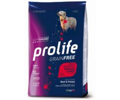 Prolife dog grain free sensitive beef & potato m/l 2