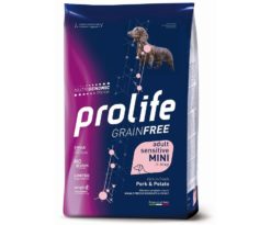 Prolife dog grain free sensitive pork & potato mini 600 g.