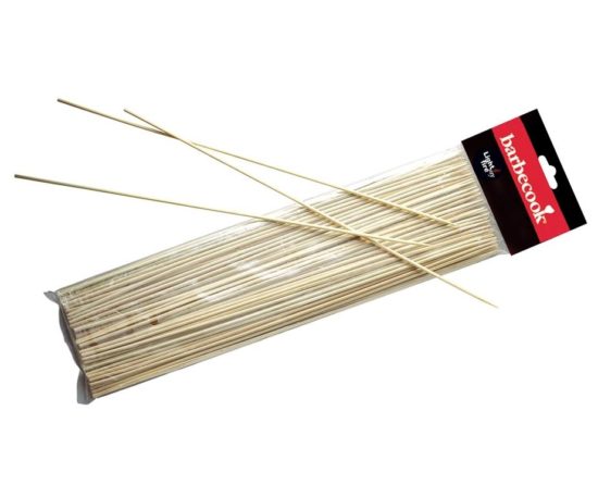 Pratica confezione da 100 spiedini in bamboo
