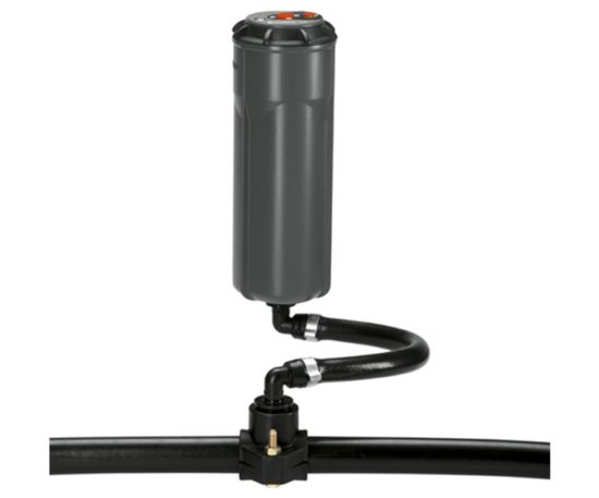 Parte dello sprinklersystem gardena - il raccordo a t gardena (25 mm x attacco filettato femmina da 3/4") è utile per installare la valvola di drenaggio direttamente nella linea di irrigazione.