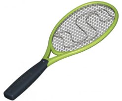 Racchetta elettrica squash abbatti zanzare mosche insetti.