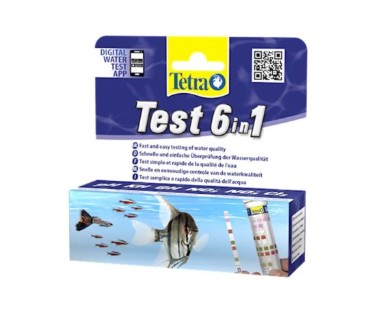 Con Tetra Test 6in1 potrete controllare che l'acqua dell'acquario sia in perfette condizioni