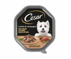 Cesar® ricette di campagna tacchino con riso integrale è la ricetta ideale per deliziare il tuo cane e al contempo dargli tutto il nutrimento di cui ha bisogno grazie ai cereali integrali.