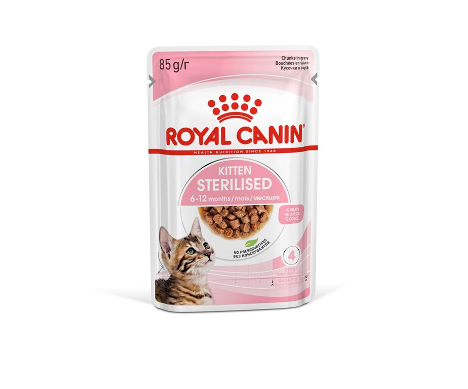 Alimento completo per gatti - Speciale gattini sterilizzati (da 6 a 12 mesi di età) (bocconcini in salsa)