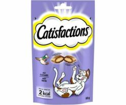 Catisfaction anatra è una deliziosa linea di fuoripasto per il proprio gatto. Si tratta di croccantissimi snack con un morbido ripieno a cui i gatti non sapranno resistere.
