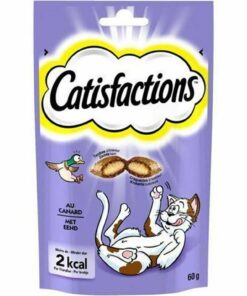 Catisfaction anatra è una deliziosa linea di fuoripasto per il proprio gatto. Si tratta di croccantissimi snack con un morbido ripieno a cui i gatti non sapranno resistere.