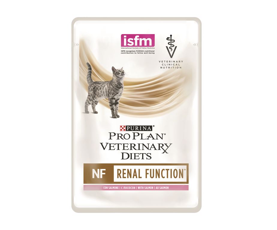 Feline NF Renal Function è un gustoso alimento completo dietetico che aiuta a gestire i gatti con insufficienza renale cronica.