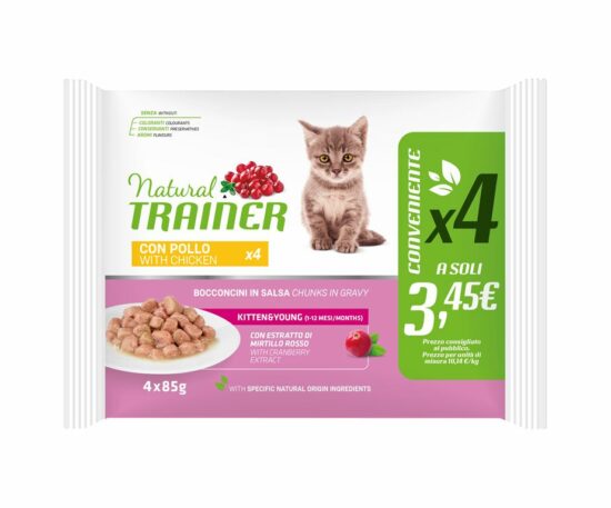 Alimento completo ed equilibrato per gattini e gatti giovani (da 1 a 12 mesi d’età). Ideale anche per gatte in gravidanza o in allattamento.