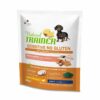 Natural Trainer Sensitive No Gluten Mini Adult con Salmone alimento completo ed equilibrato per cani adulti di piccola e piccolissima taglia.