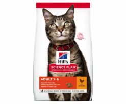 Hill's™ science plan™ adult alimento per gatti con pollo (pollo 18%; pollame totale 28%) è un alimento completo per gatti adulti da 1 a 6 anni d'età.