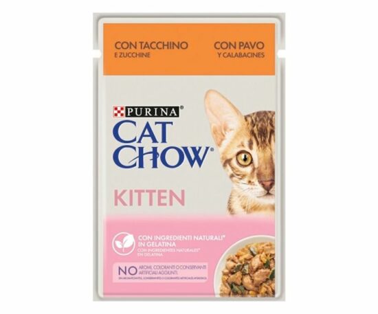 Cat chow kitten tacchino e zucchine 85 g.