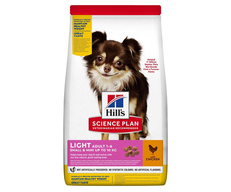 Hill's science plan light small & mini alimento per cani con pollo (pollo 11%