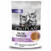 Proplan Junior Mousse è un cibo umido per cuccioli di gatto al gusto tacchino. Aiuta a supportare una sana vista e lo sviluppo cerebrale.