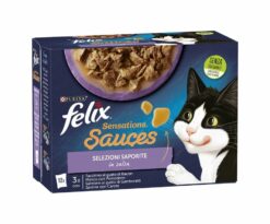 FELIX® Sensations® Sauces è una gamma di ricette per il tuo gatto