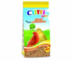 Cliffi new superior mix esotici 1 kg con biscotto è una miscela selezionata con biscotto per uccelli esotici ornamentali ed un alimento completo per uccelli esotici ornamentali.