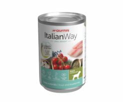 Italian Way Hypoallergenic – Ideal Weight Trota e mirtilli è un alimento completo formulato per rispondere al meglio alle esigenze dei cani adulti di tutte le taglie.