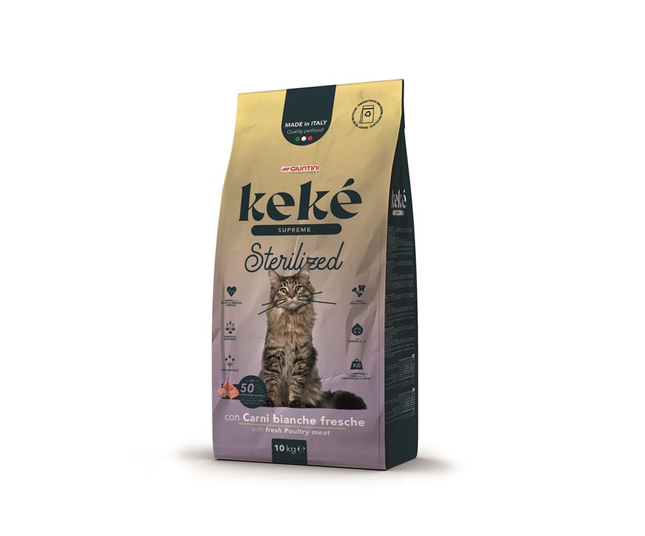 Keké Adult Sterilized è un alimento completo e bilanciato