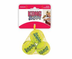 KONG Airsqueaker Tennis Ball è perfetto per i giochi di lancio. Questo divertimento combina la classica pallina da tennis con l'aggiunta dello squeak per regalare al tuo Fido un divertimento per ore.