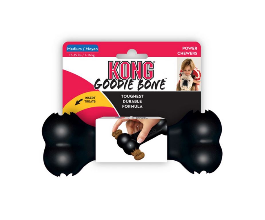 Il gioco per cane KONG Extreme Goodie Bone è la risposta per i cani che prediligono la classica forma ad osso