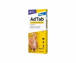 AdTab è una compressa masticabile per gatti gustosa e facile da somministrare che fornisce al tuo gatto un mese di protezione contro pulci e zecche e aiuta a proteggere anche la tua casa.