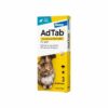 AdTab è una compressa masticabile per gatti gustosa e facile da somministrare che fornisce al tuo gatto un mese di protezione contro pulci e zecche e aiuta a proteggere anche la tua casa.