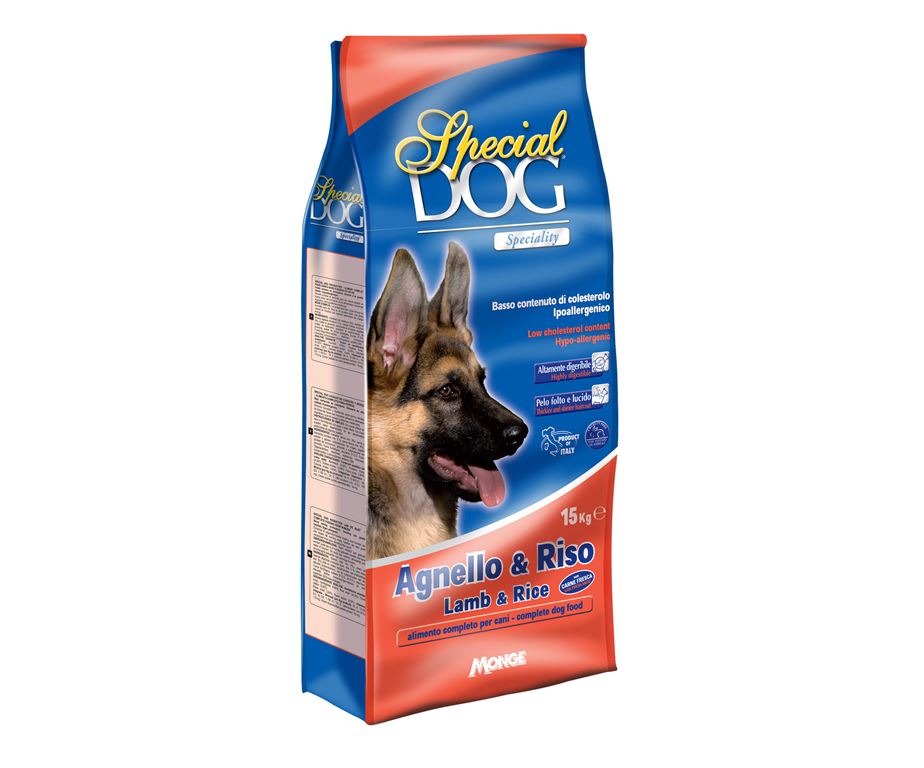 Alimento completo per cani adulti di tutte le razze che necessitano di alimenti ad alta digeribilità e che non diano problemi intestinali.