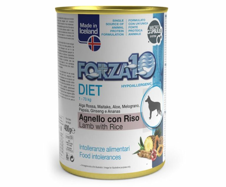 Forza10 mini adult maintenance all’agnello e riso è uno speciale alimento di mantenimento per cani adulti di piccola taglia